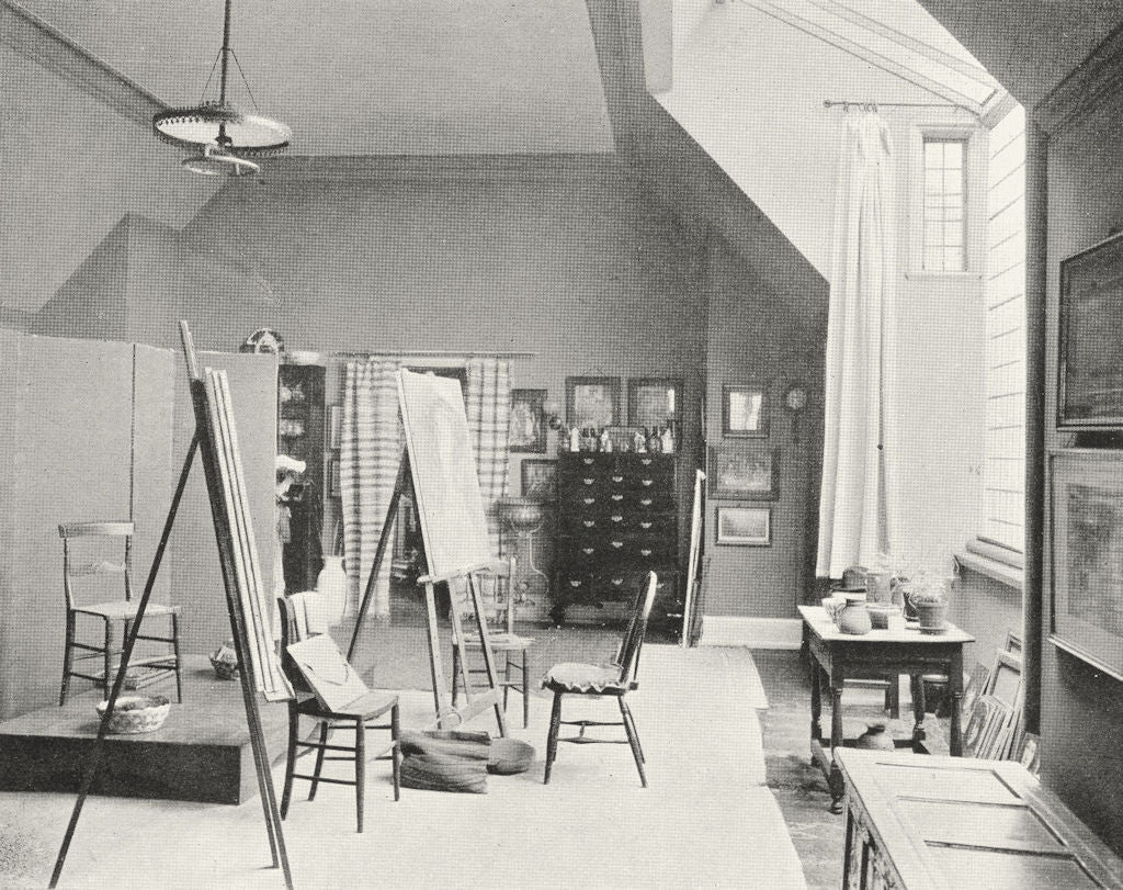 LONDON. Studio, 39, Frognal, Hampstead 1905 old antique vintage print picture